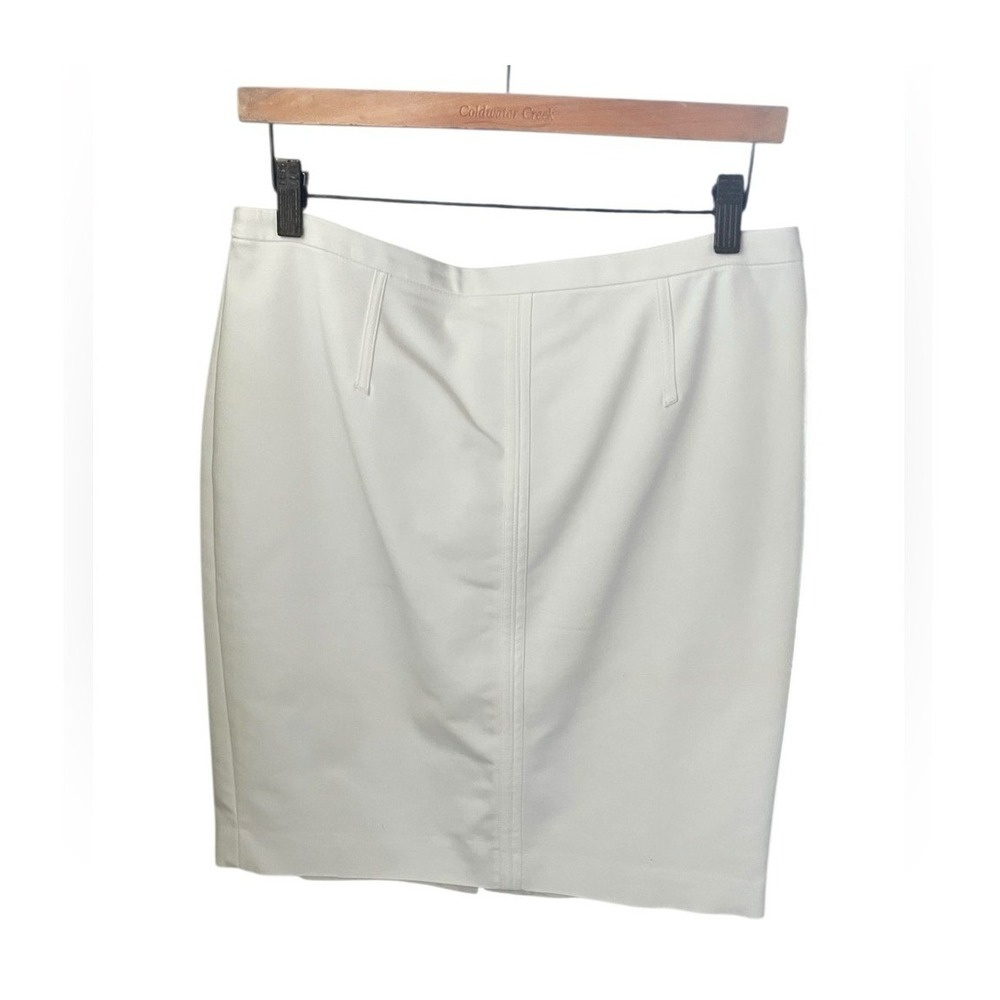 Ann Taylor Petite Classic White Pencil Skirt Workwear Career, 12P